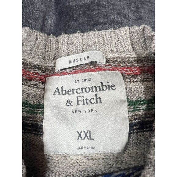 Vtg Abercrombie & Fitch Small‎ Red The Big Sweater Heavyweight Ramie Dad Grandpa - Picture 3 of 7